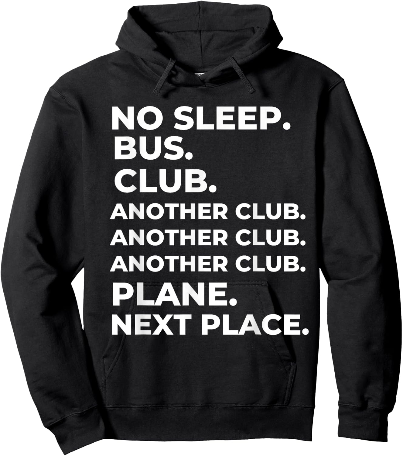 No Sleep Bus Club Another Club Plane Next Place Funny Hoodie - Hoodie | Black