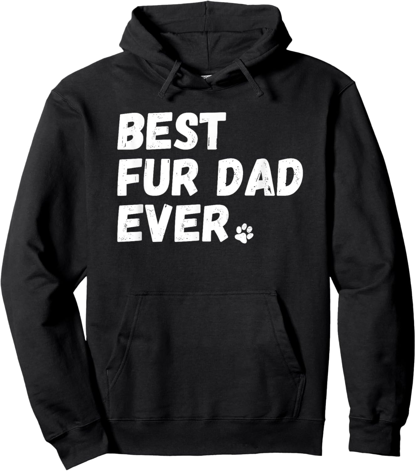 Best Fur Dad Ever Shirt Dog or Cat Lover Father's Day Gift Hoodie - Hoodie | Black