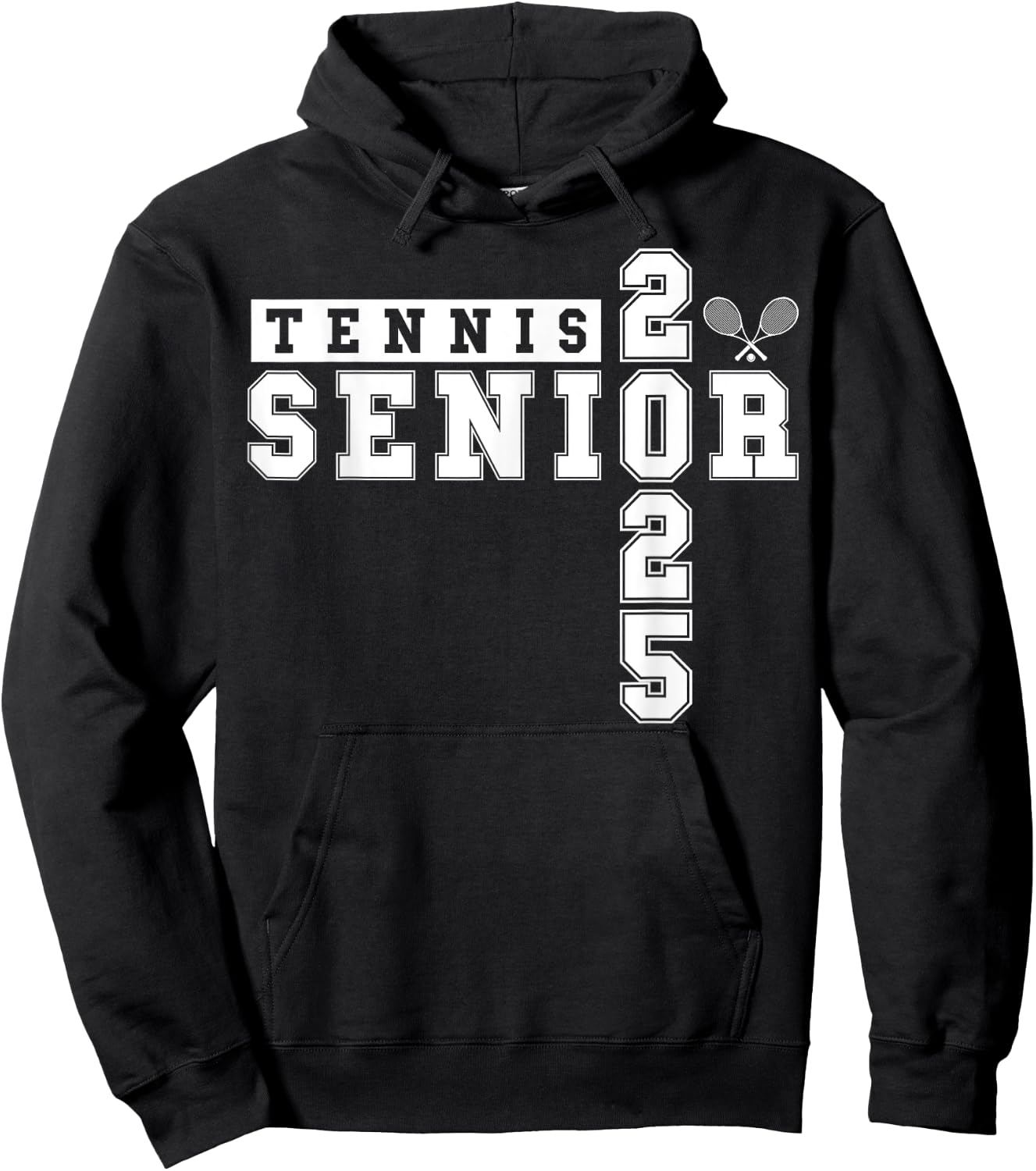 Tennis Senior Night Tennis Senior 2025 Graduation 3 Hoodie - Hoodie | Black