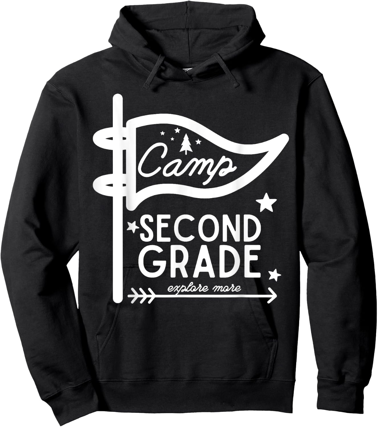 Camp Second Grade Camping Teacher 2nd Grade Back To School Hoodie - Hoodie | Black