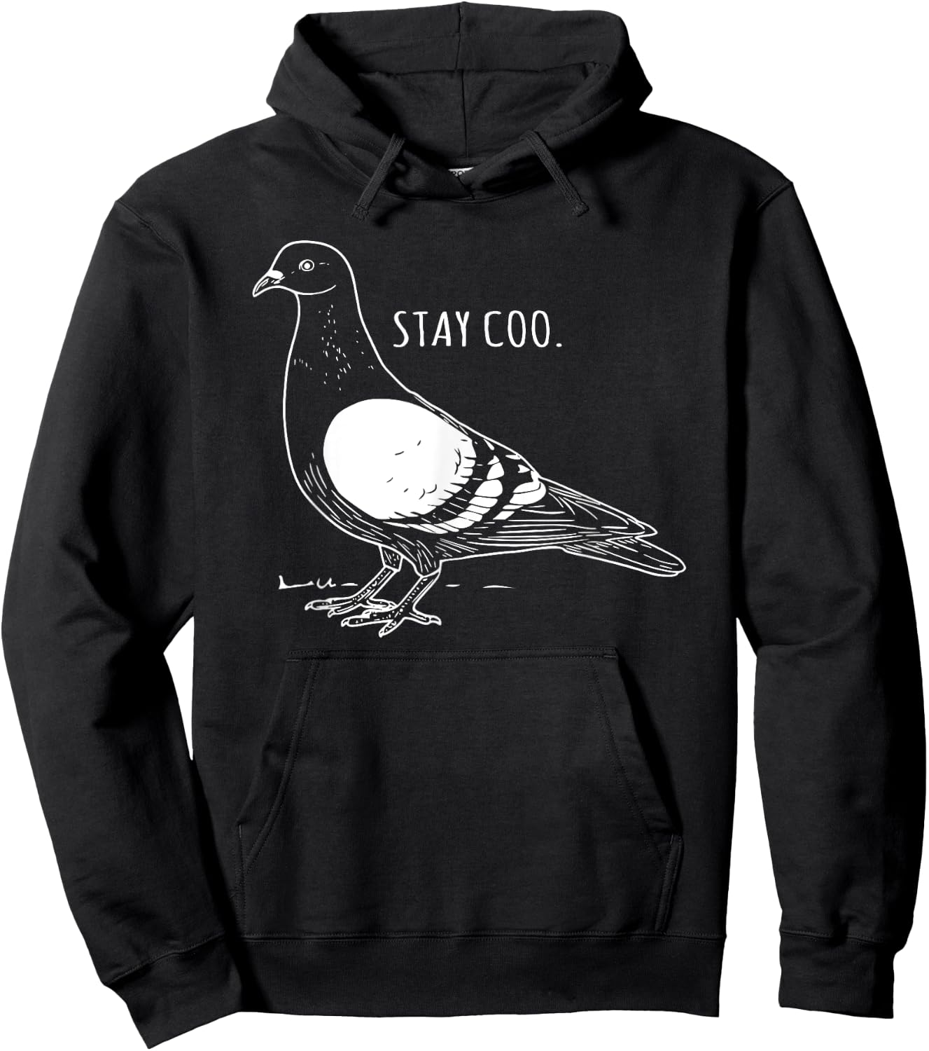 Stay Coo Pigeon Cool Bird Lovers Funny Bird Meme Saying Hoodie - Hoodie | Black