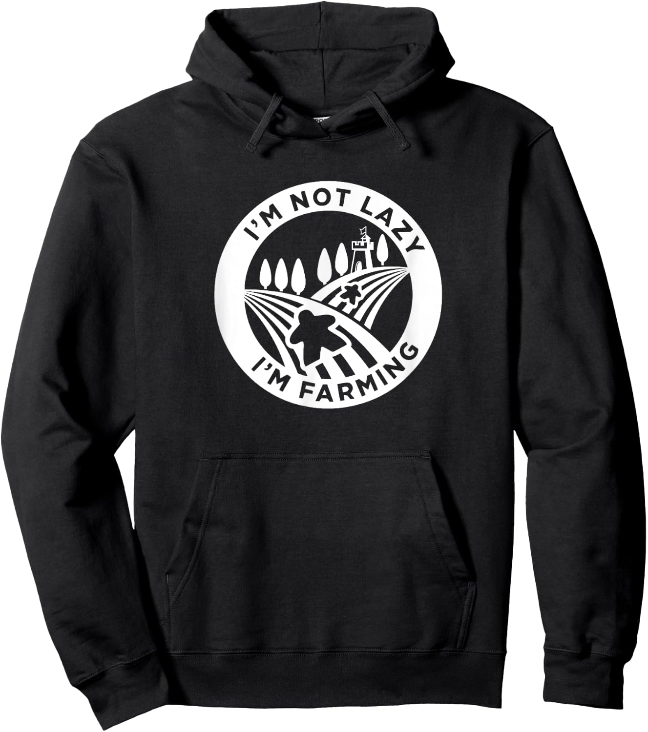 Meeple Design for Board Game Lovers,I'm Not Lazy,I'm Farming Hoodie - Hoodie | Black
