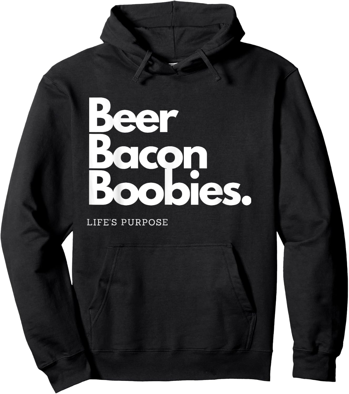 Beer Bacon Boobies Hoodie - Hoodie | Black