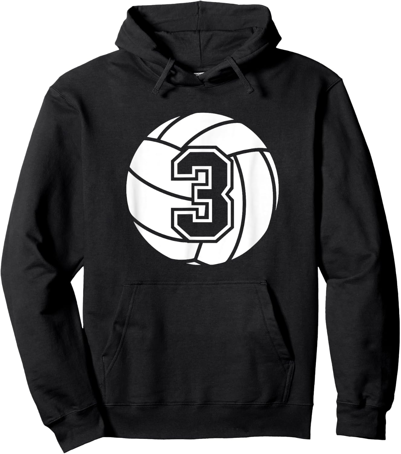 Volleyball Player #3 Volleyball Mom Dad Jersey Number 3 Hoodie - Hoodie | Black