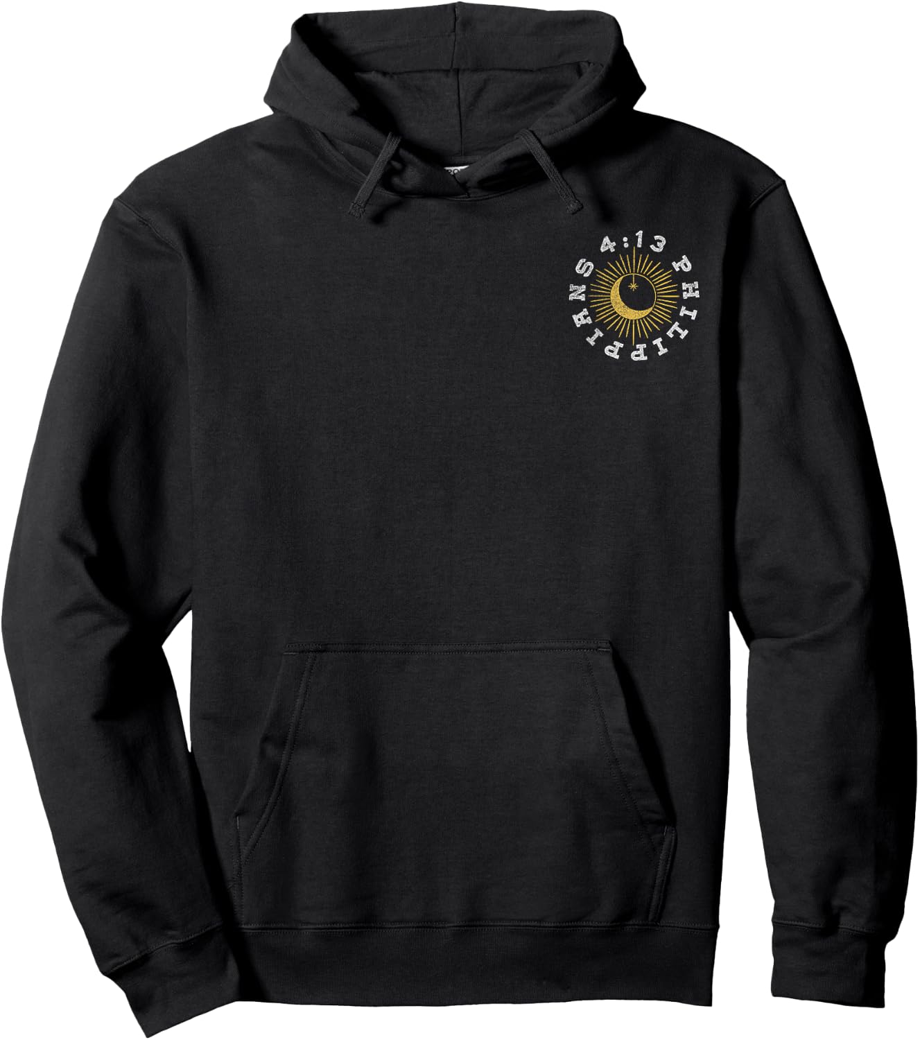 Trendy Philippines 4:13 Sun & Moon Front & Back Hoodie - Hoodie | Black