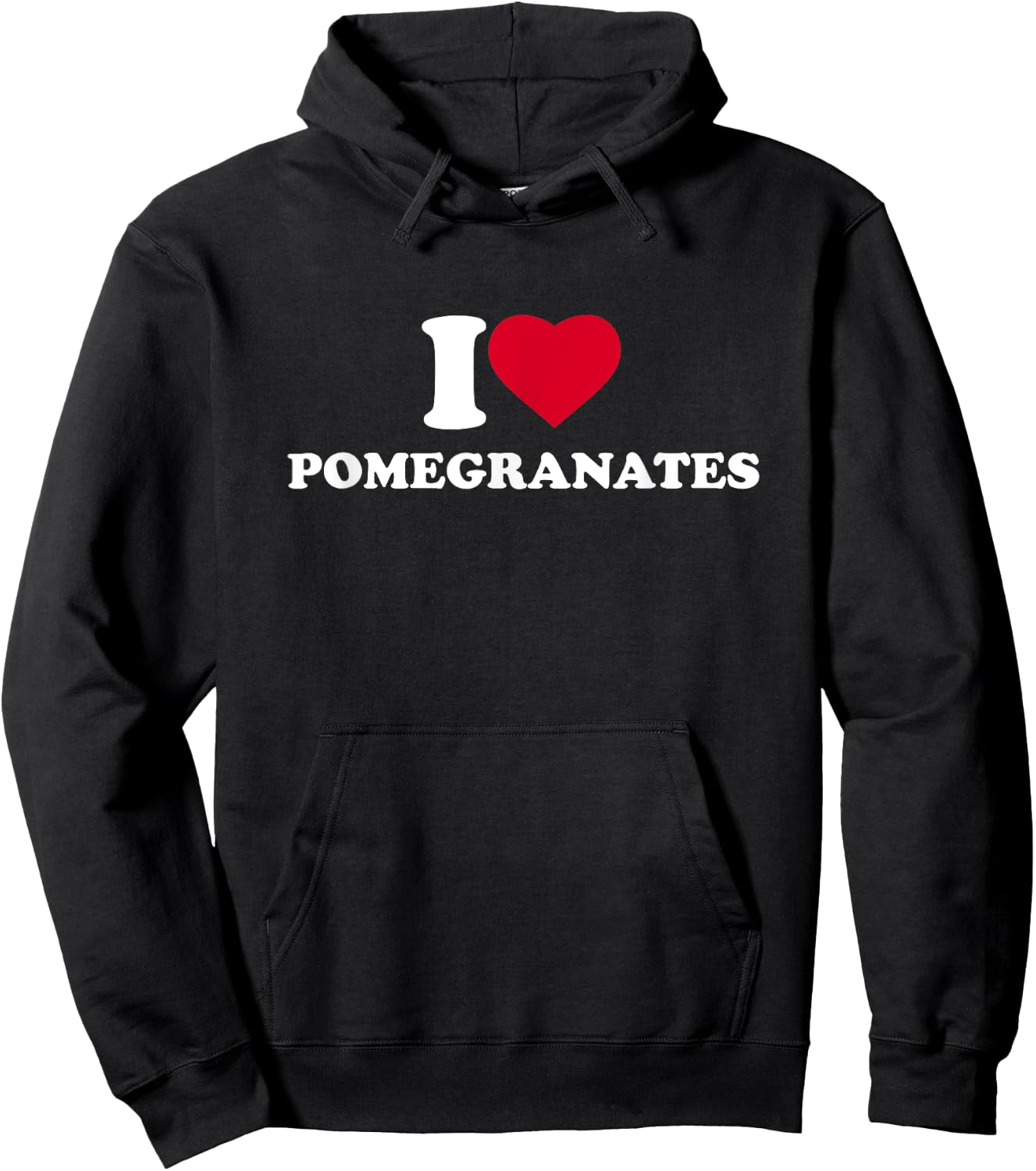 I Love Heart Pomegranates Lover Fruit Hoodie - Hoodie | Black
