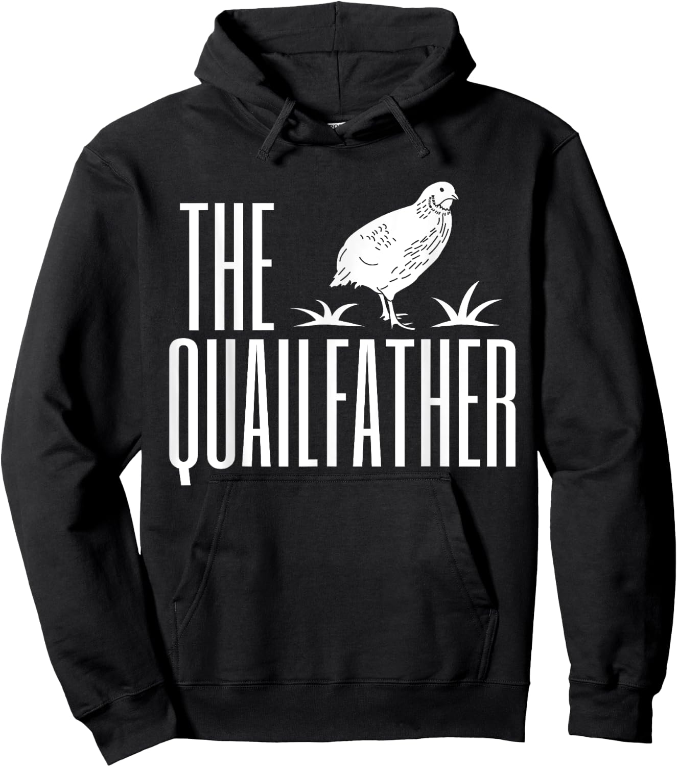The Quailfather Dad Father's Day Quail Bird Hoodie - Hoodie | Black