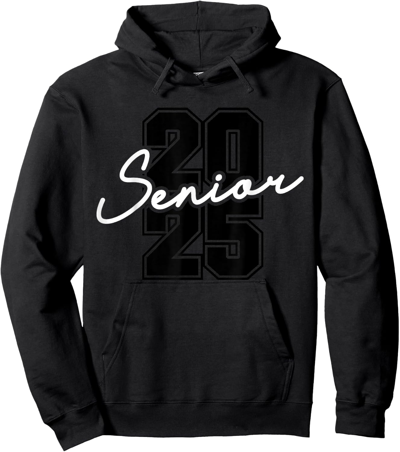 Class of 2025 Senior High School College Graduation White Hoodie - Hoodie | Black
