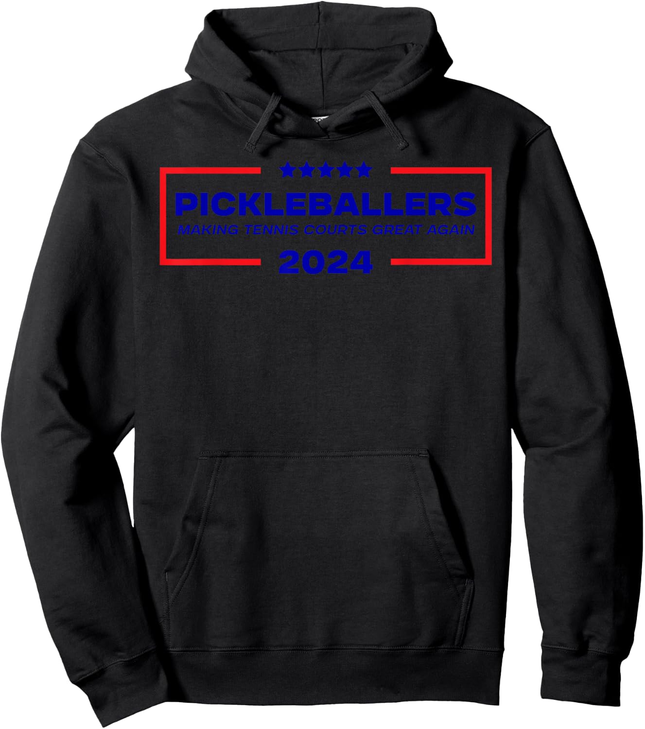 Funny Pickleball Saying Making Tennis Courts Great Again Hoodie - Hoodie | Black