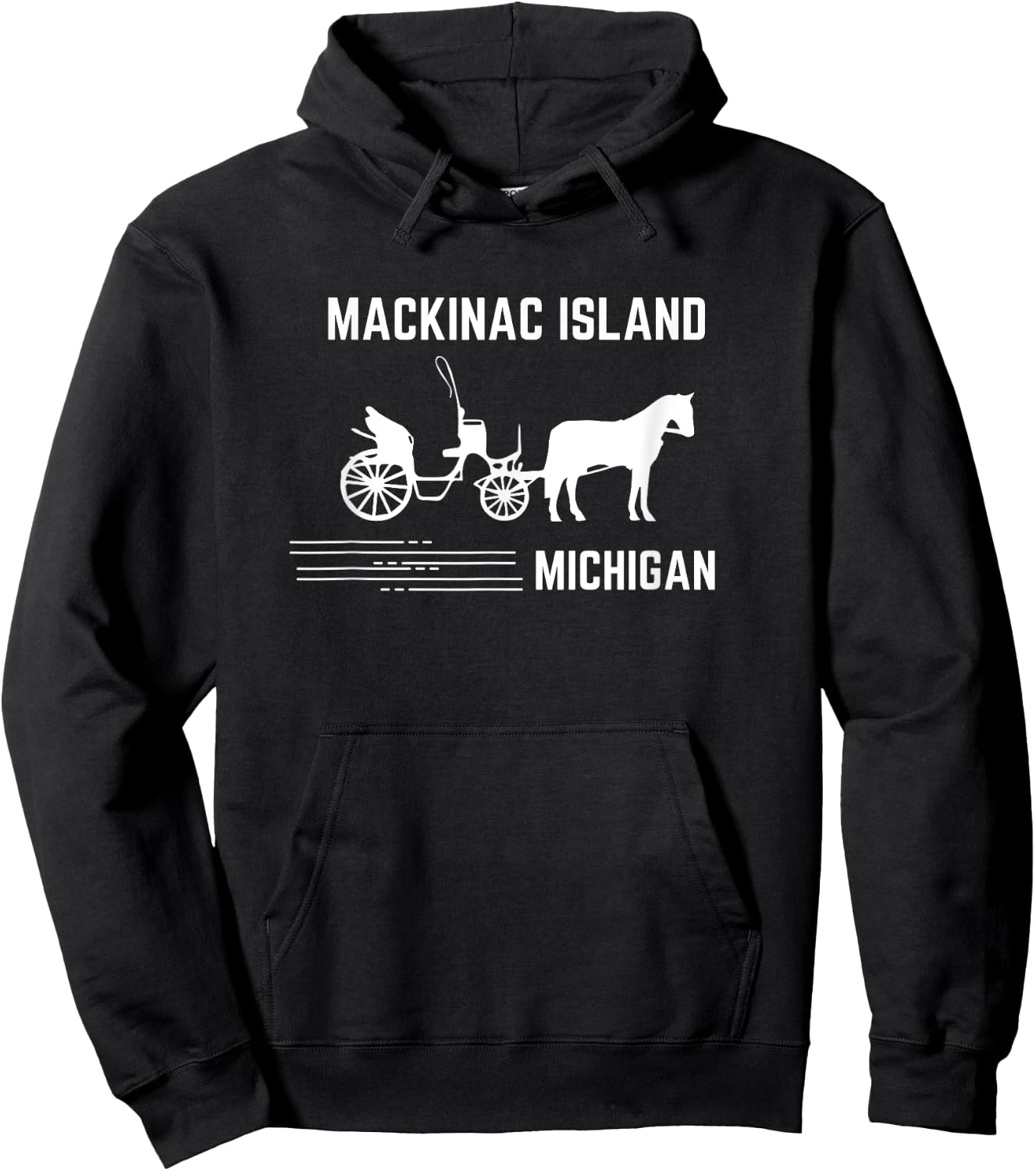 Mackinac Island Great Lakes State Midwest Mitten MI Souvenir Hoodie - Hoodie | Black