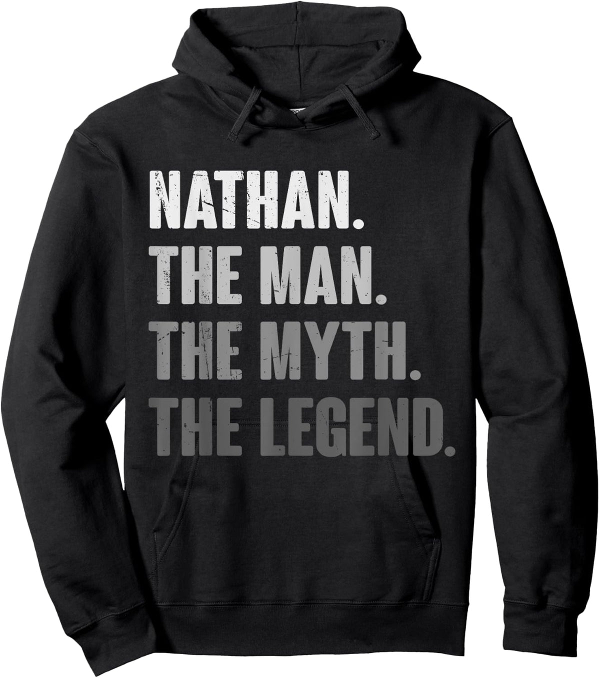 Nathan The Man The Myth The Legend Funny Gift Nathan Hoodie - Hoodie | Black