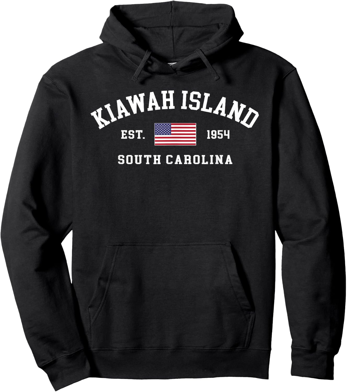 Kiawah Island South Carolina US Flag Souvenir Boys Girls Hoodie - Hoodie | Black