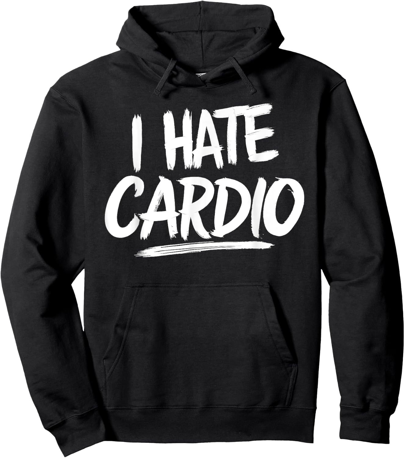 I Hate Cardio Hoodie - Hoodie | Black