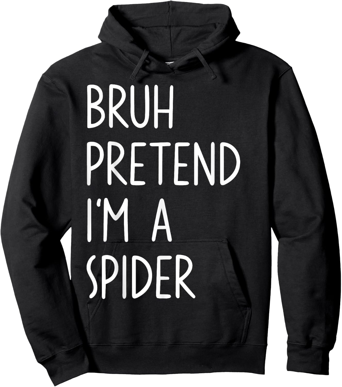 Bruh Pretend I'm A Spider Matching Costume Halloween Funny Hoodie - Hoodie | Black