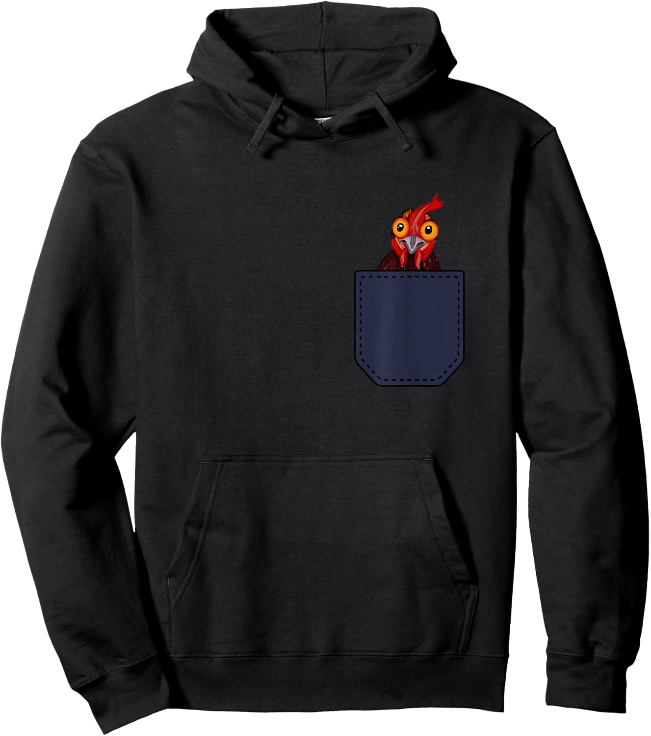 Chicken Farmers Cute and Funny Rooster Black Adult Hoodie - Hoodie | Black