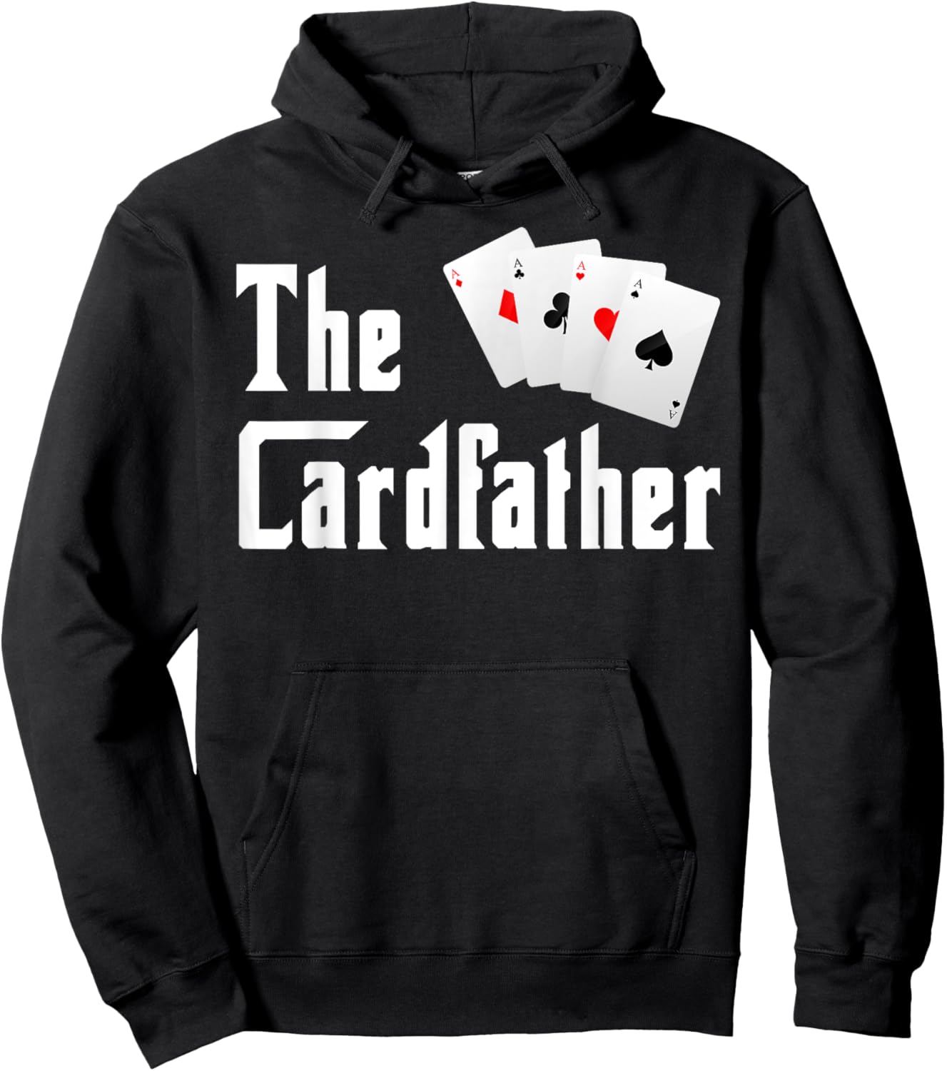 The Cardfather Father's Day Funny Dad Poker Player Father Hoodie - Hoodie | Black