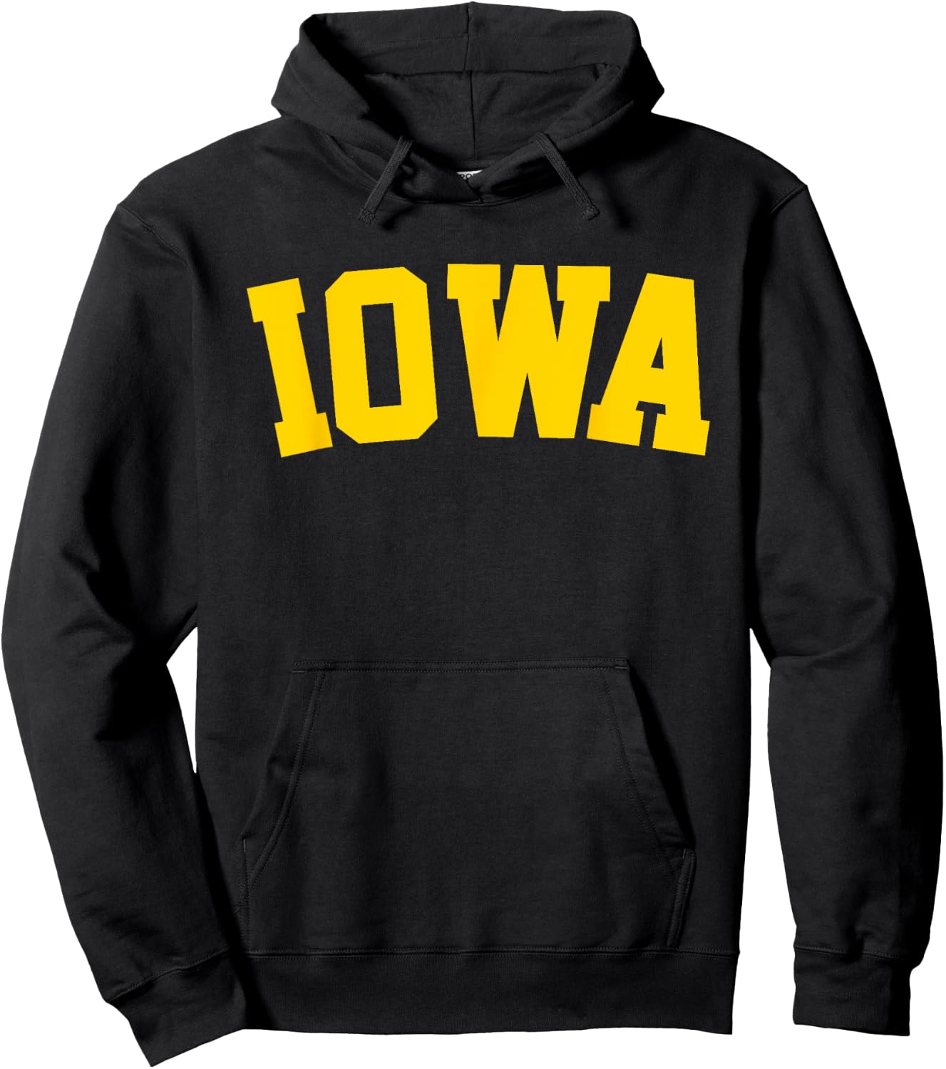 Retro Iowa Vintage Iowa Gold Iowa Throwback Souvenir Hoodie - Hoodie | Black