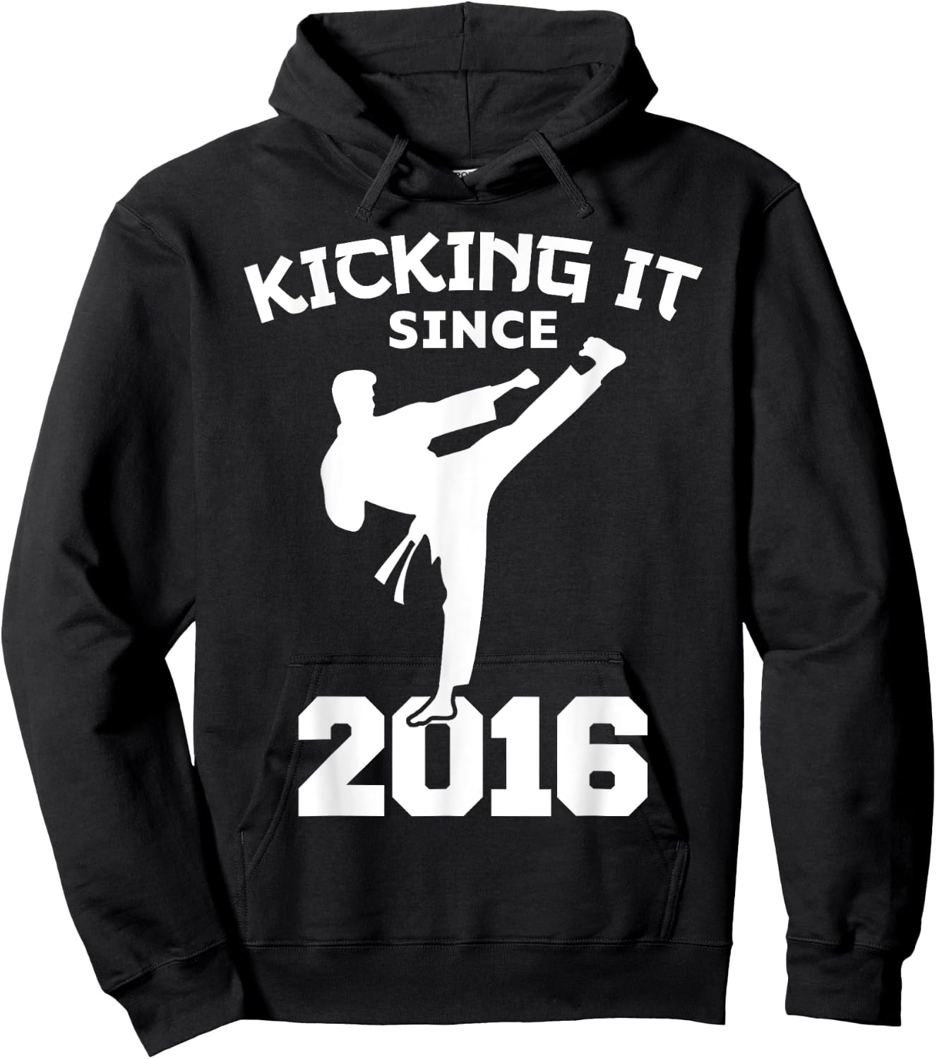 Karate Martial Arts Kicking It Since 2016 Funny Kid Birthday Hoodie - Hoodie | Black