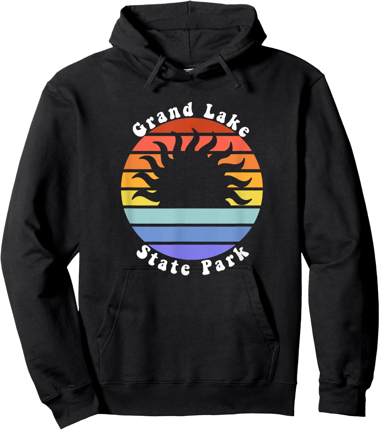 Grand Lake State Park Oklahoma Sunrise Camping Vacation Hoodie - Hoodie | Black