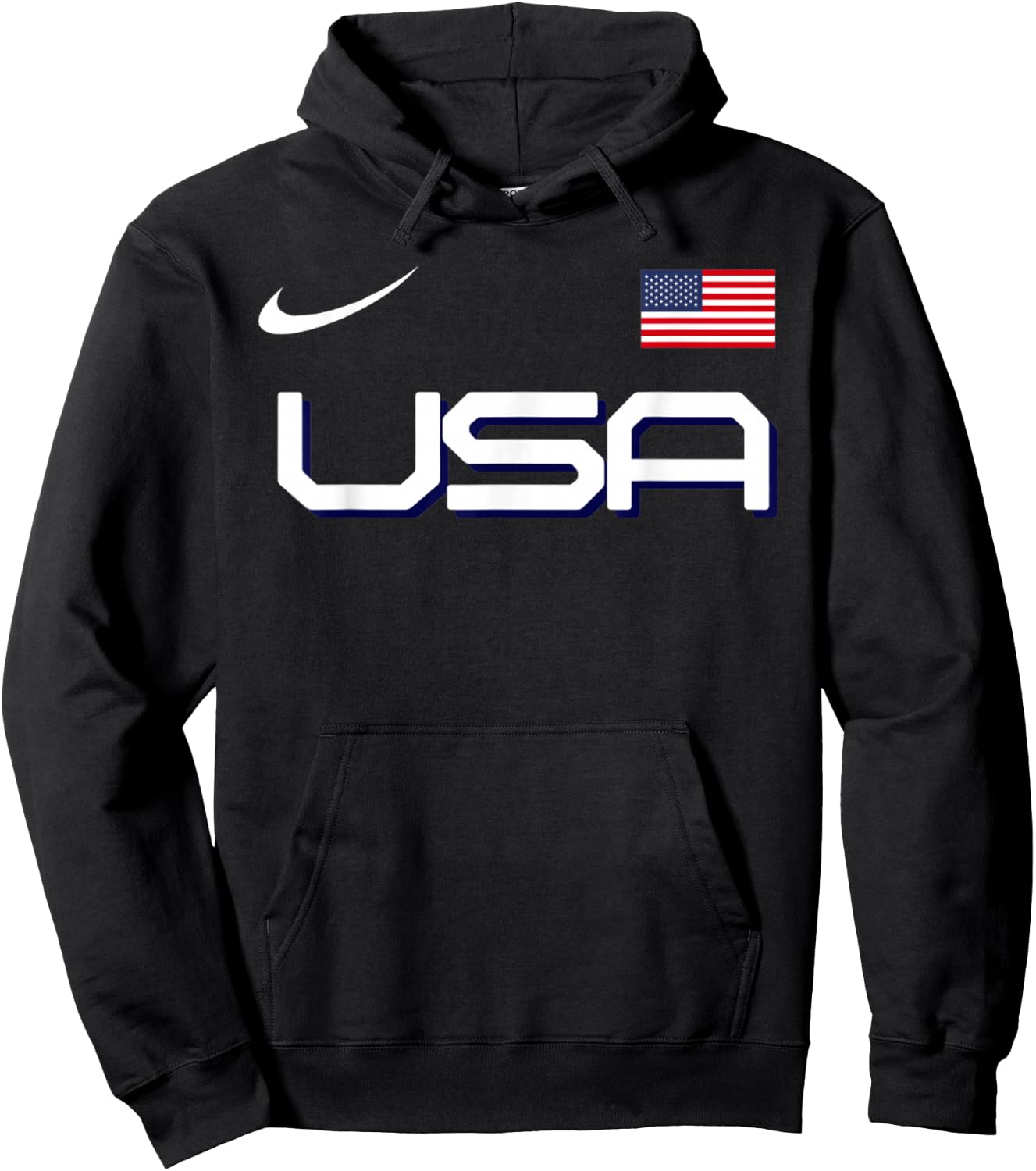 Patriotic USA Sports Style Hoodie - Hoodie | Black