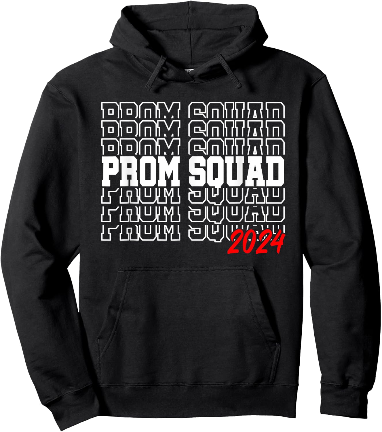 Prom Squad 2024 Prom Class of 2024 Graduate Hoodie - Hoodie | Black