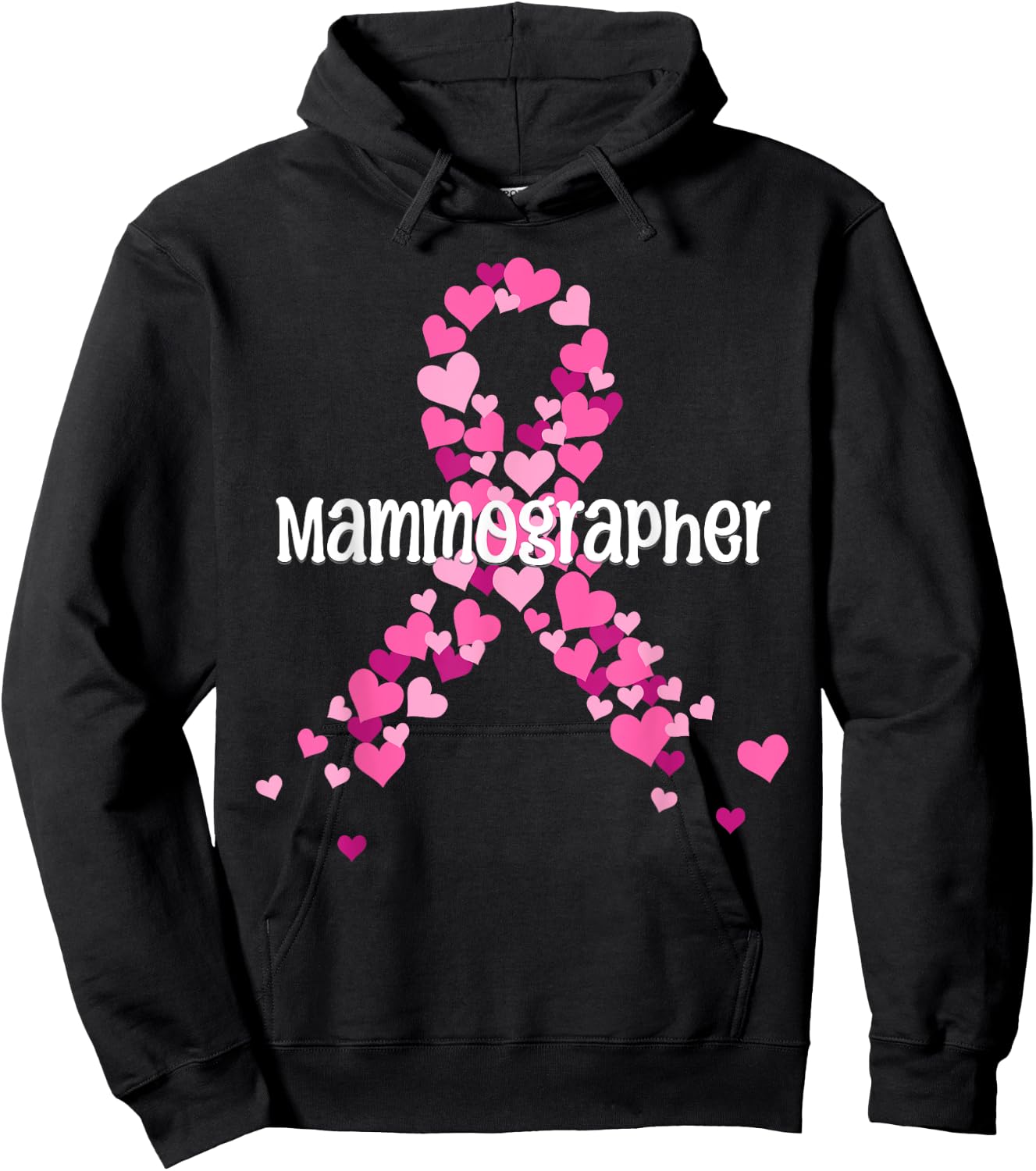 Mammographer Pink Ribbon Hoodie - Hoodie | Black