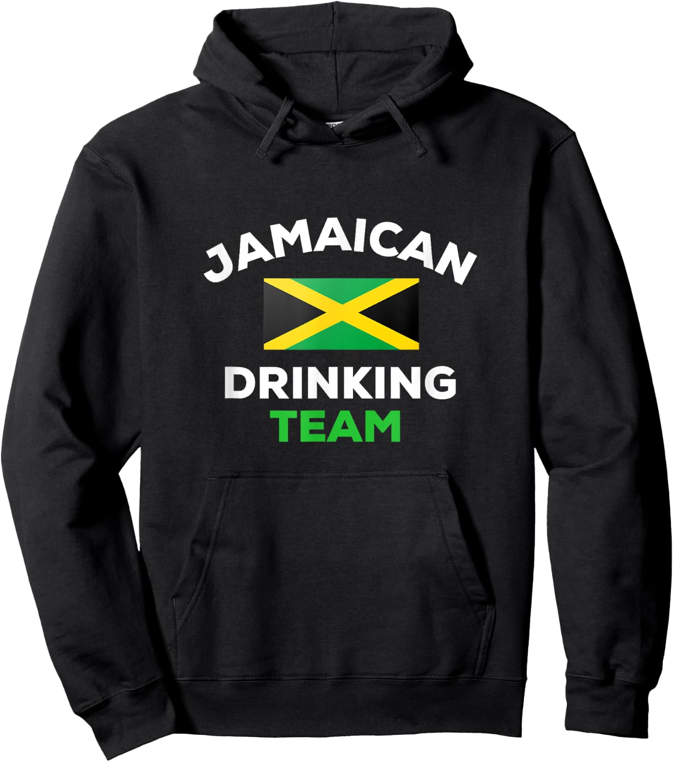 Jamaica Drinking Team Funny Jamaican Flag Beer Party Hoodie - Hoodie | Black