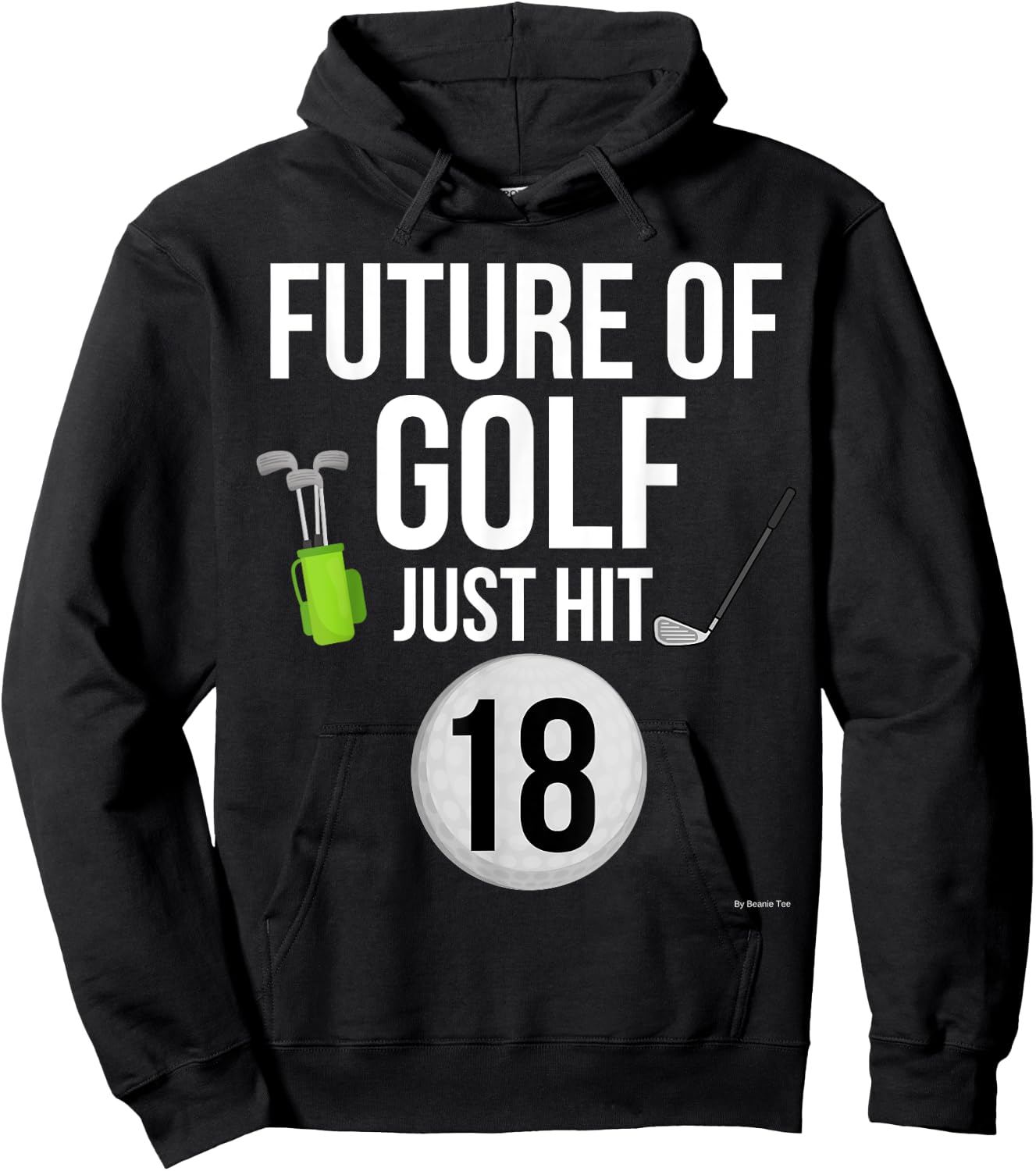 18th Birthday Golf T Shirt 18 Year Old Birthday Gift Hoodie - Hoodie | Black