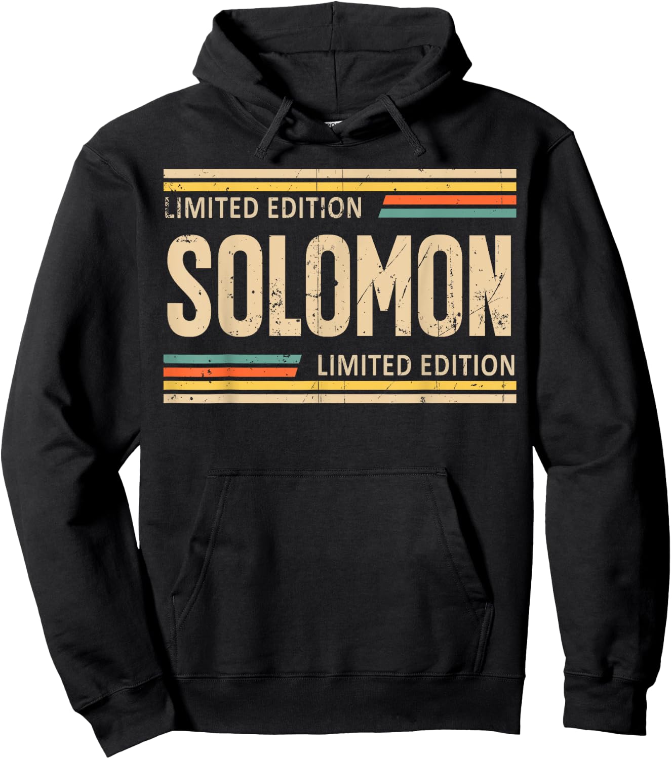 SOLOMON Limited Edition Shirt SOLOMON Name Personalized Hoodie - Hoodie | Black