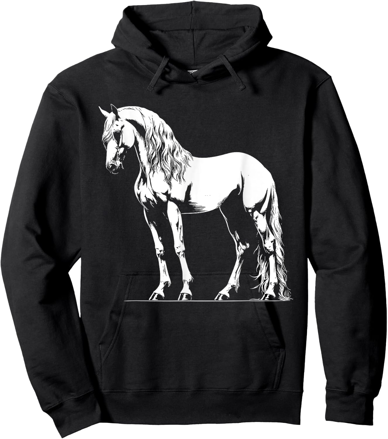 Horse Dad Mom Lover - Monochromatic Andalusian Hoodie - Hoodie | Black