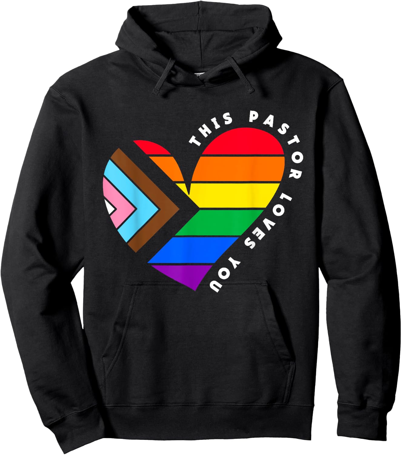 Christian Ally Inclusive Pride Clergy This Pastor Loves You Hoodie - Hoodie | Black