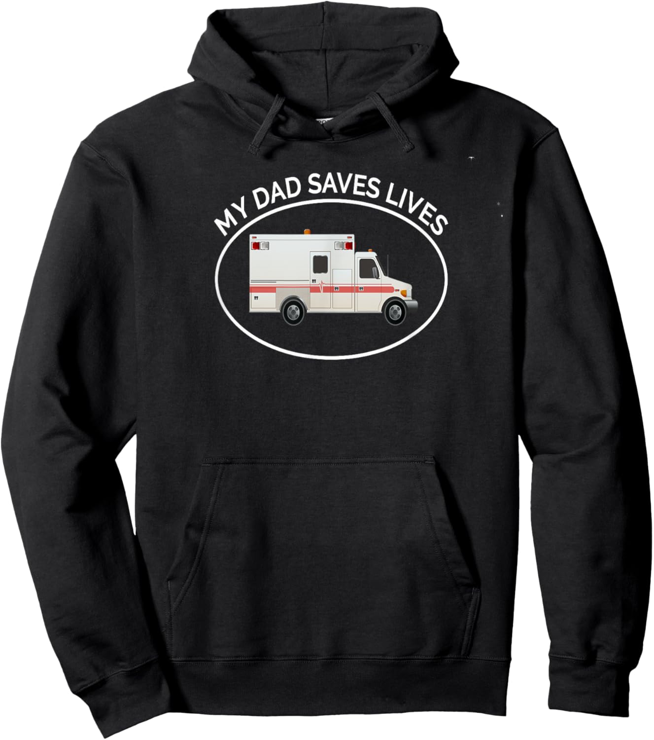 EMT My Dad The EMT Paramedic Saves Lives Kid's Hoodie - Hoodie | Black