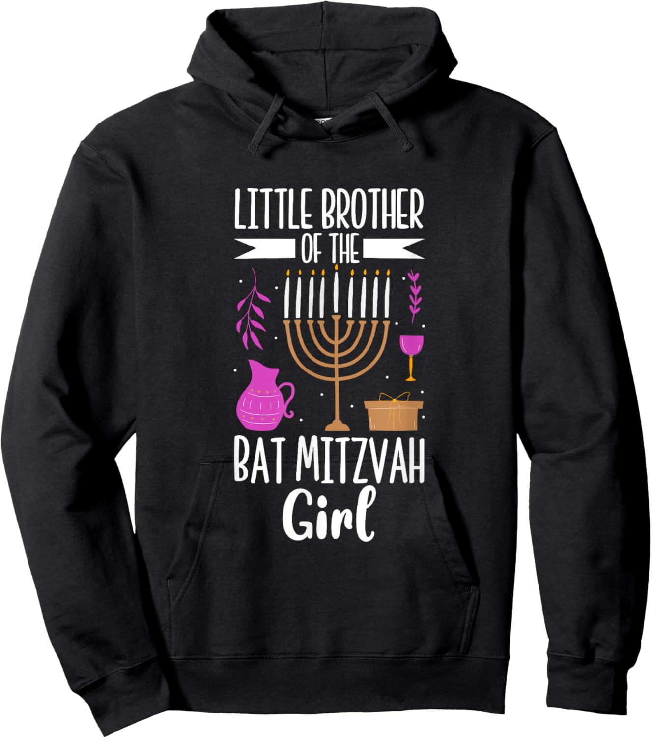 Little Brother of the Bat Mitzvah Hoodie - Hoodie | Black
