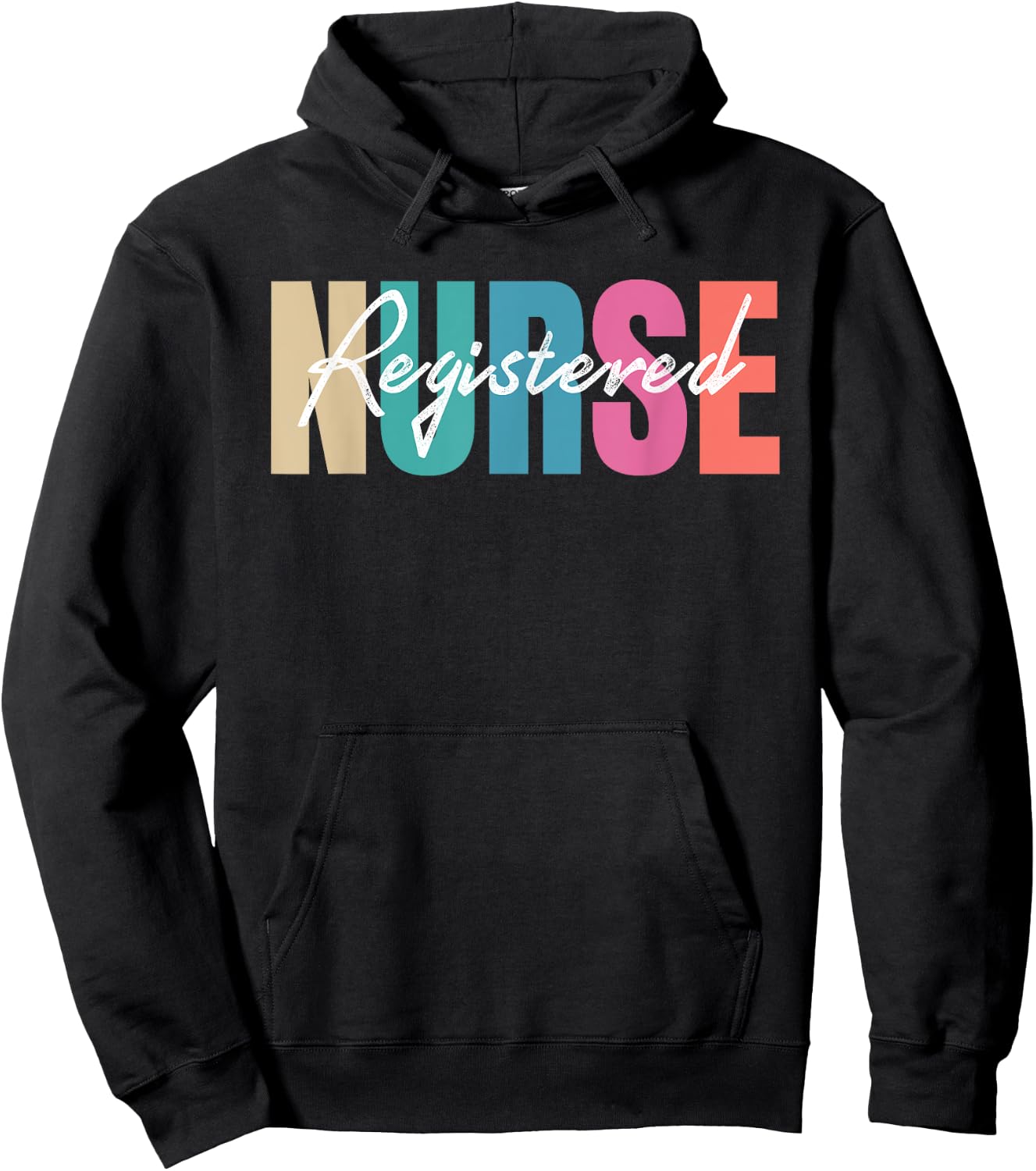 Registered Nurse Colorful Nurse Healthcare Professionals Hoodie - Hoodie | Black