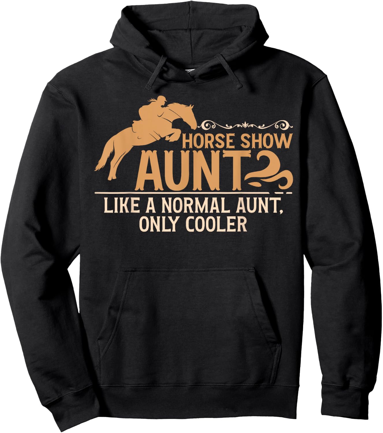 Cool Horse Show Aunt Equestrian Aunt Horse Show Auntie Hoodie - Hoodie | Black