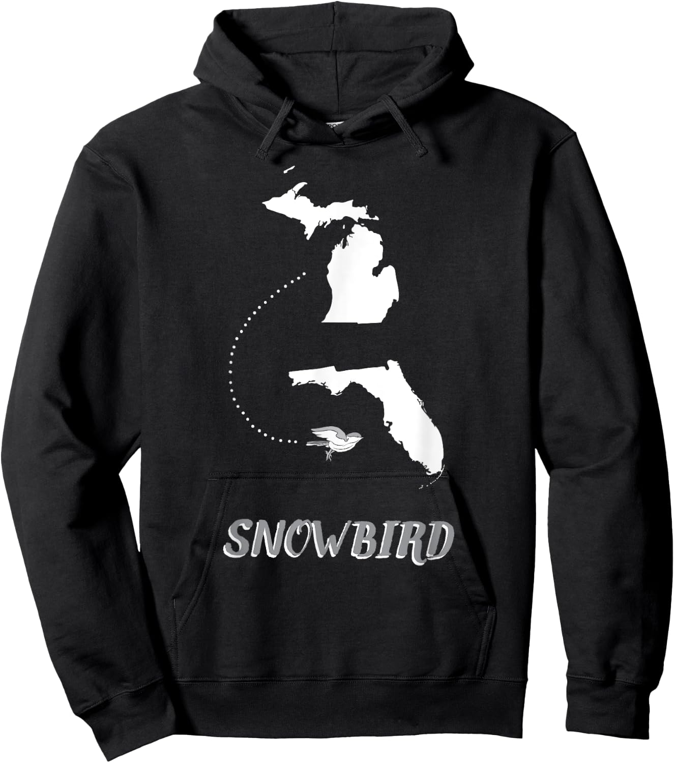 Michigan Florida Snow Bird Gift - MI Summer FL Winter Men Women Girls Kids Hoodie - Hoodie | Black