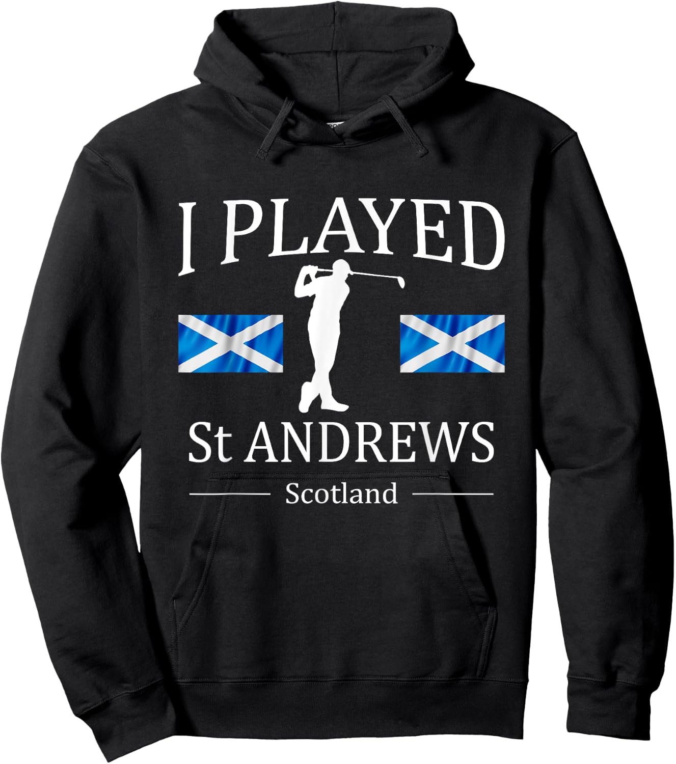 Golf Scotland St Andrews Scotland Flag Shirt Hoodie - Hoodie | Black