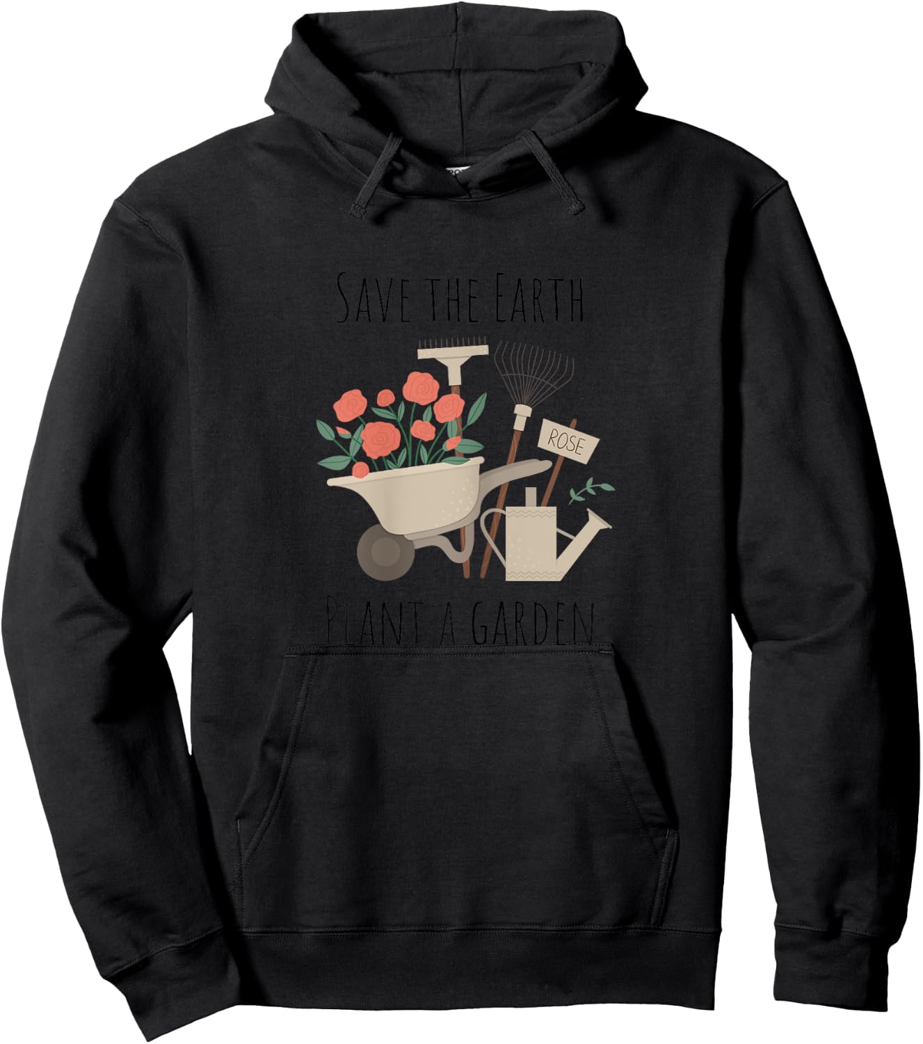 Earth Day Save The Earth Gardening Hoodie - Hoodie | Black