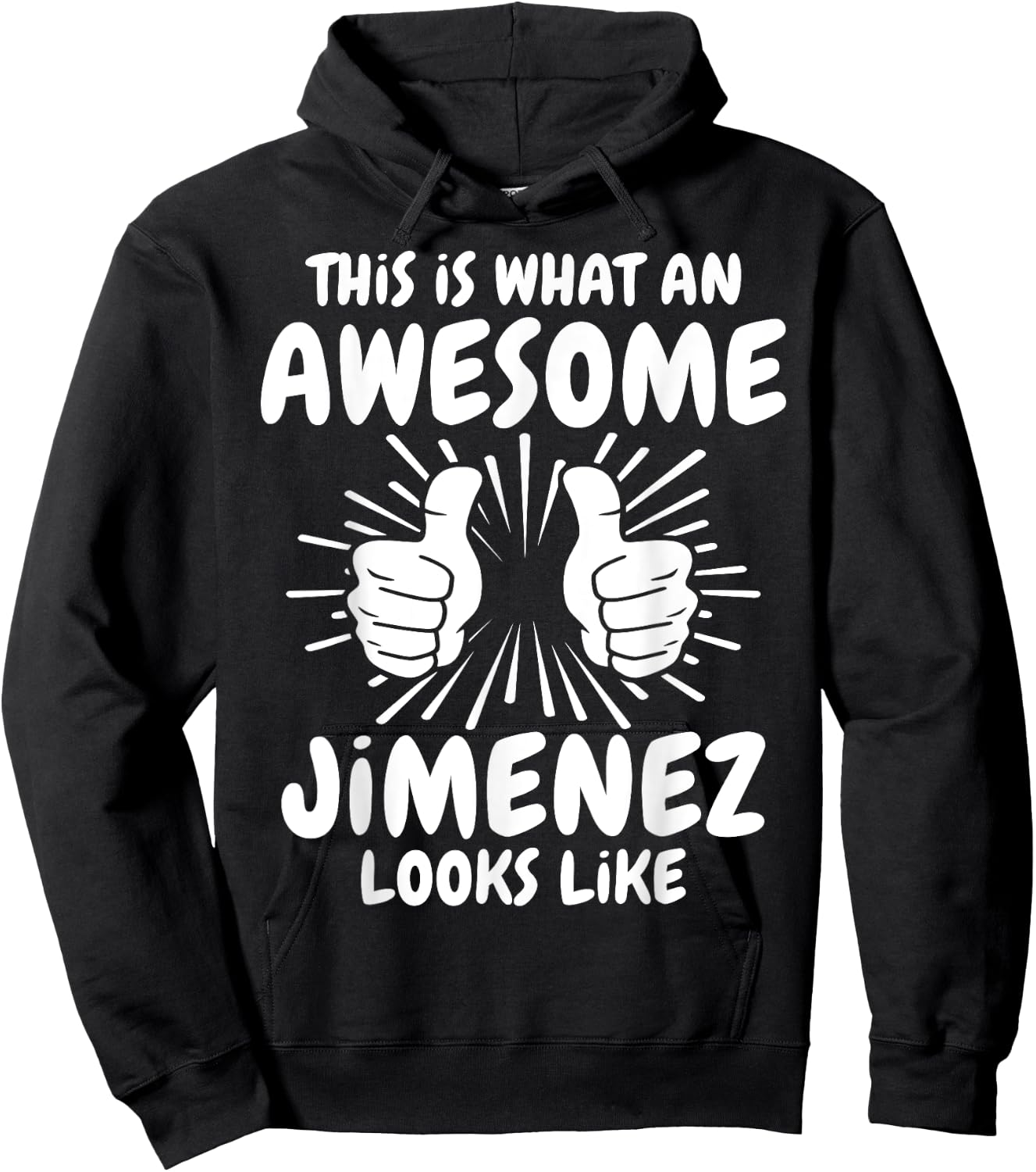 Jimenez Surname Awesome Jimenez Last Name Jimenez Hoodie - Hoodie | Black