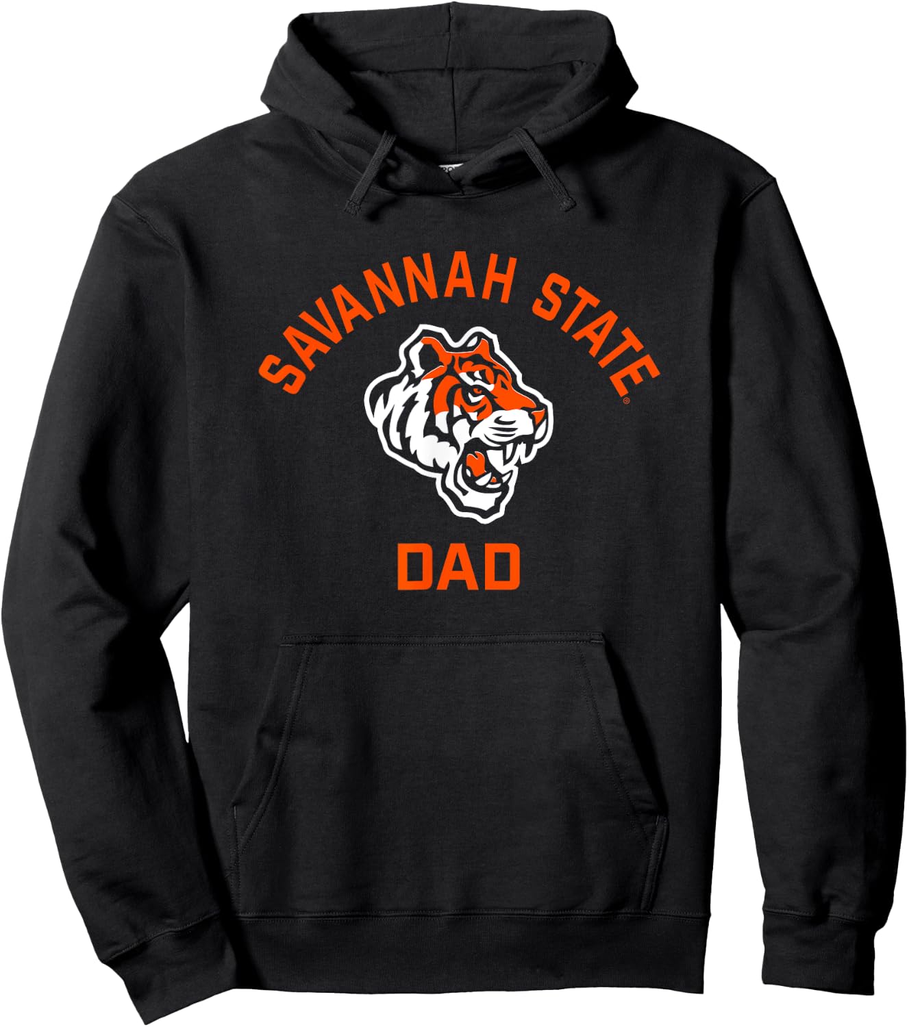 Savannah State University SSU Tigers Arched Dad Hoodie - Hoodie | Black