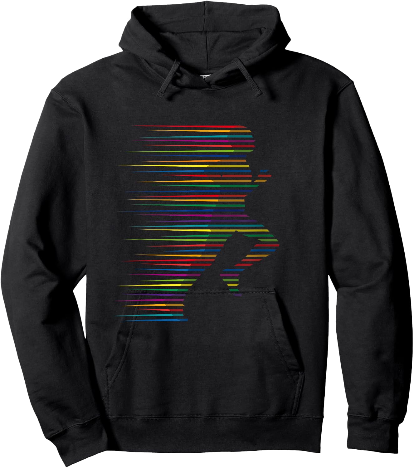 Running Jogging Gym Marathon Abstract Cool Art Hoodie - Hoodie | Black