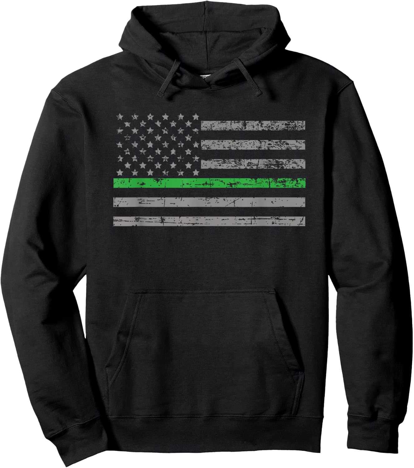 Conservation Officer Thin Green Line Flag Gift Hoodie - Hoodie | Black