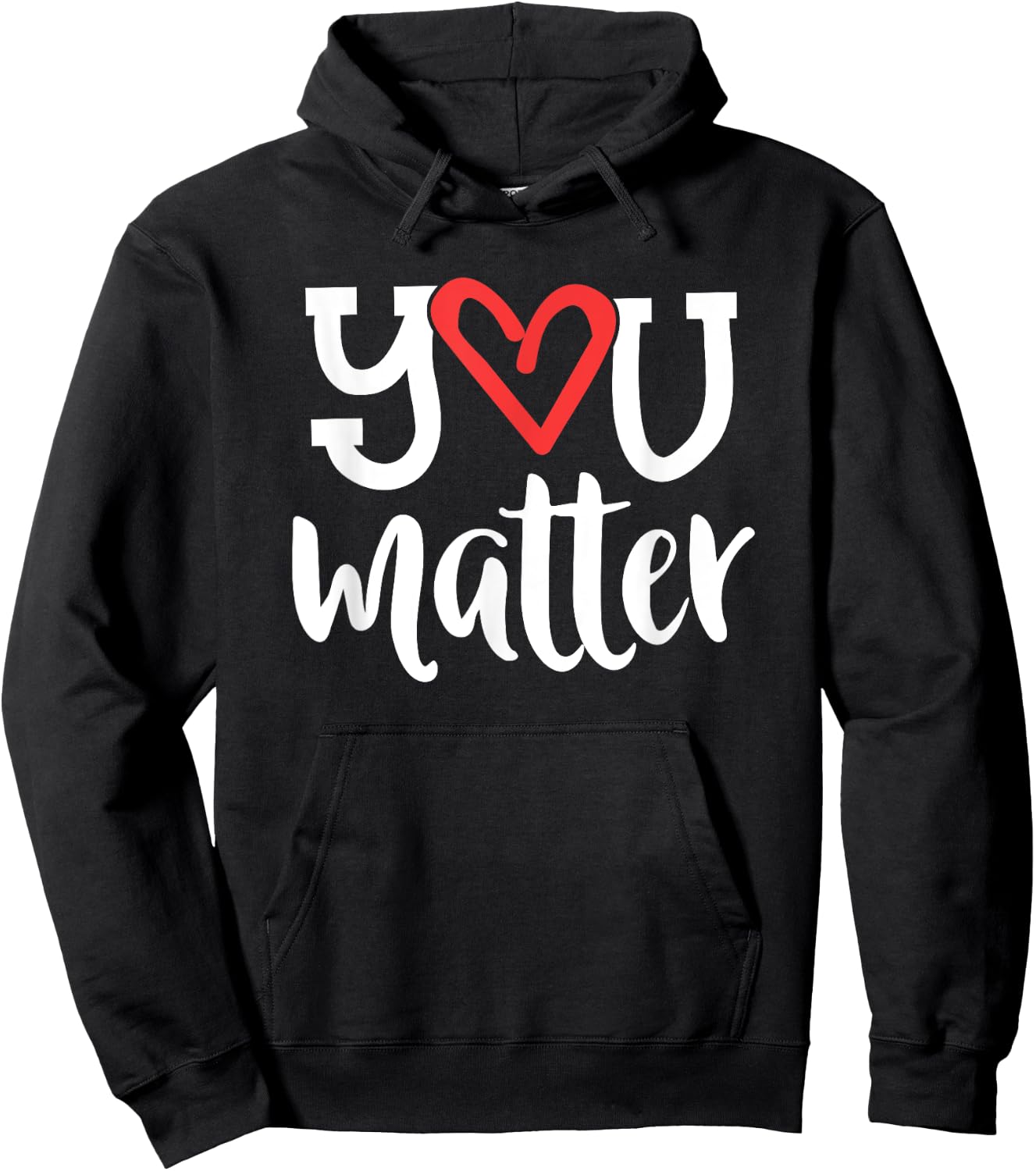 You Matter Teacher Heart Kindness Gift Counselor School Hoodie - Hoodie | Black