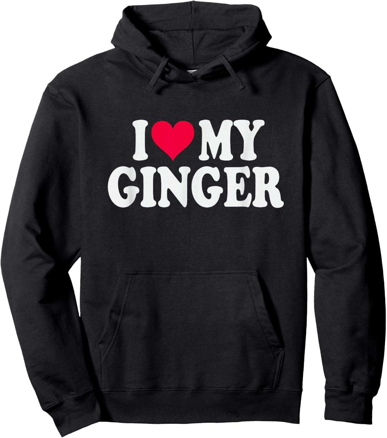 I Love My Ginger Red Headed Person Heart Hoodie - Hoodie | Black