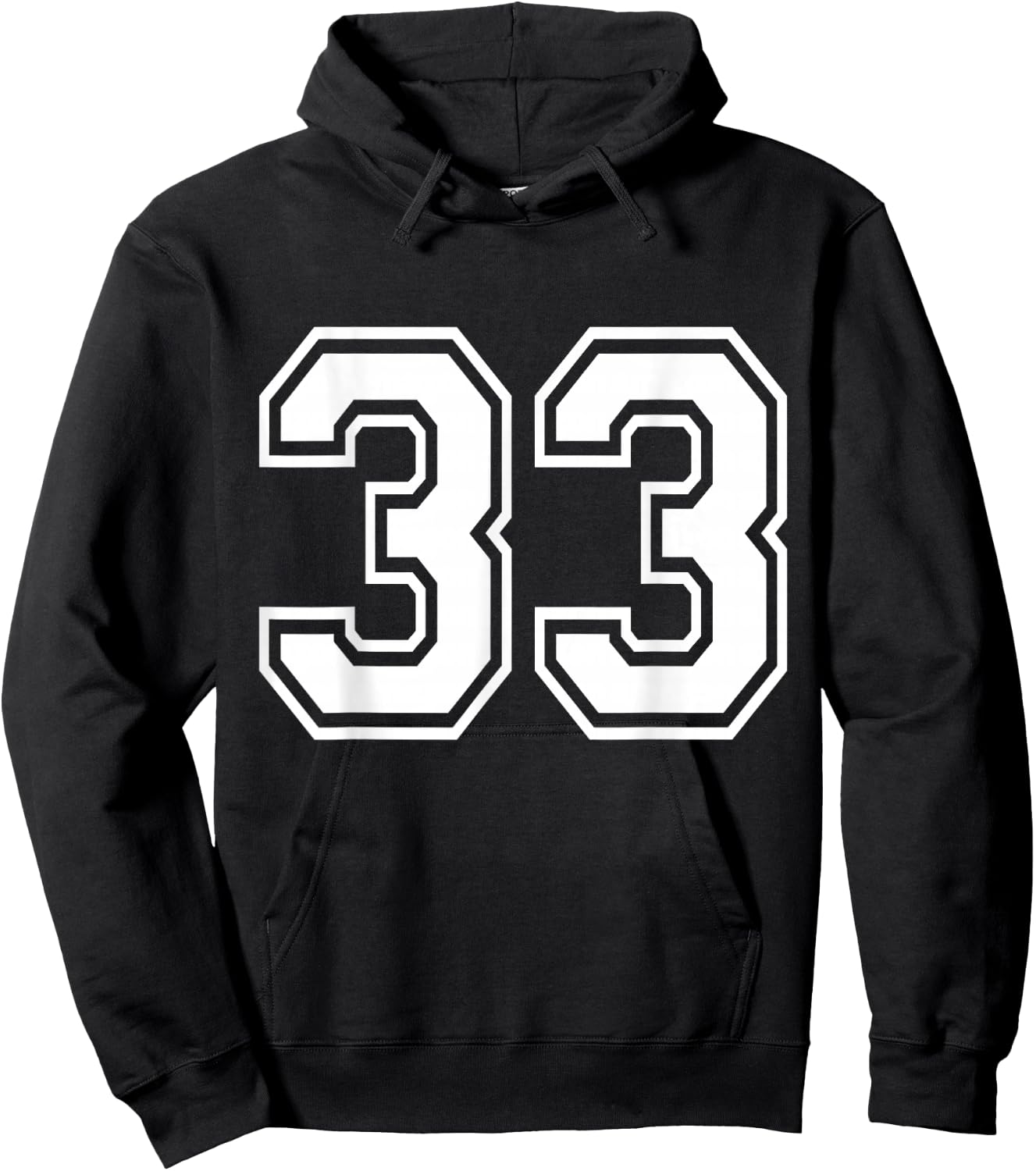 Number 33 Varsity Sports Team Jersey 33rd Birthday 33 Years Hoodie - Hoodie | Black