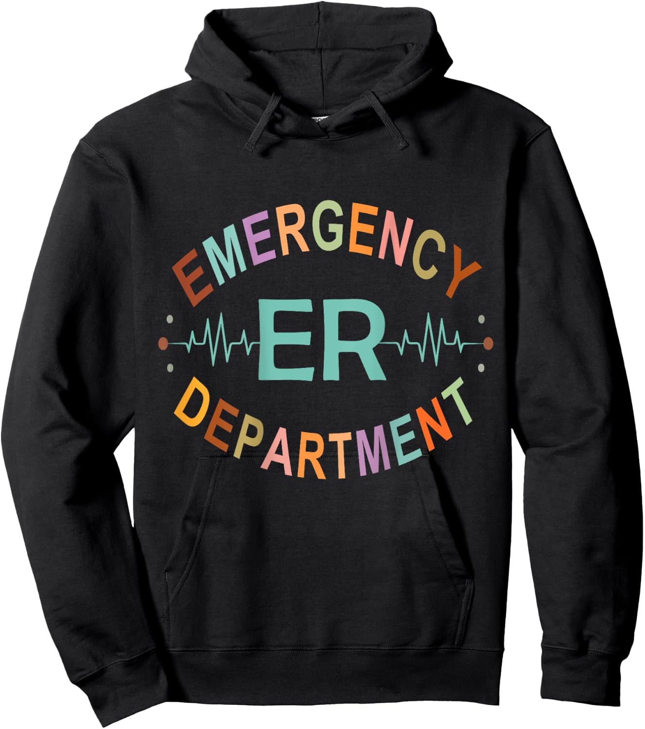 Emergency Department Emergency Room Nurse ER Nurse Back Of Hoodie - Hoodie | Black