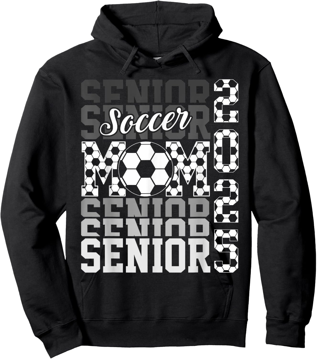 Soccer senior mom class of 2025 senior mom graduation gifts Hoodie - Hoodie | Black