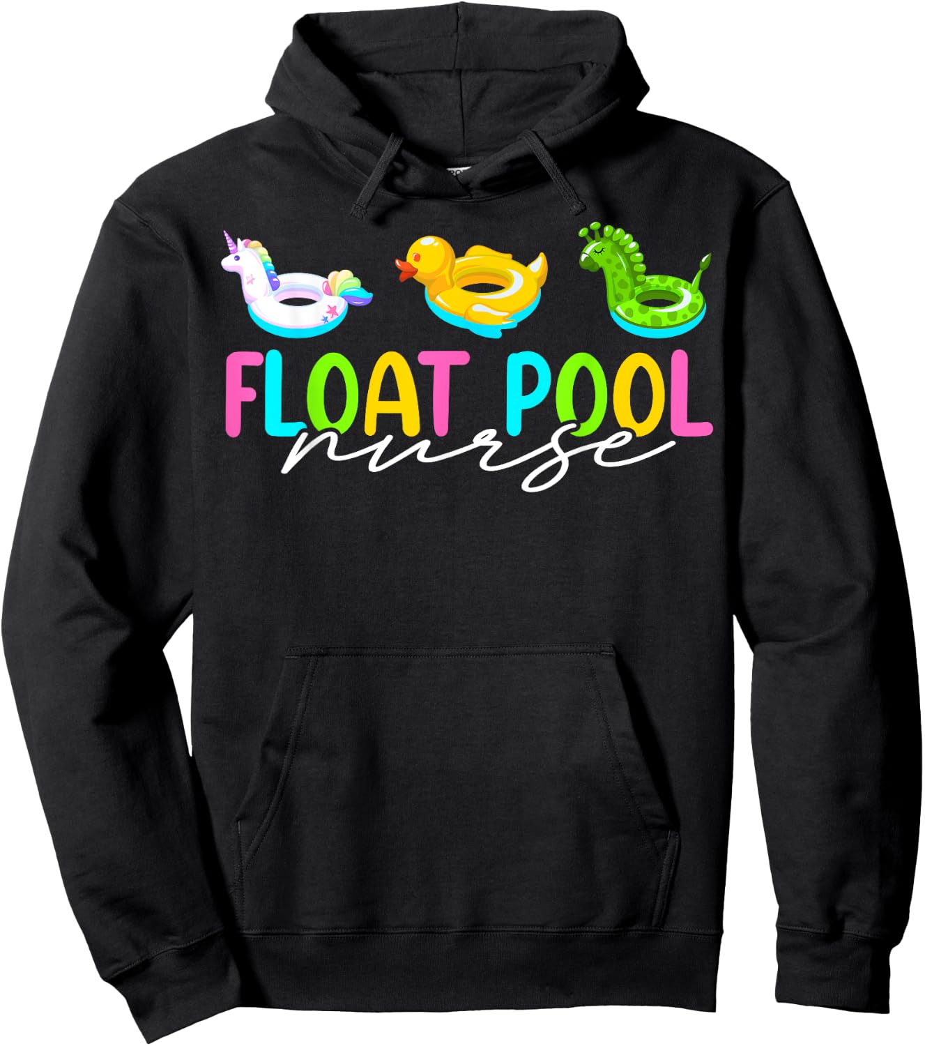 Float Nurse Nursing Cute Registered Float Pool Nurse Hoodie - Hoodie | Black