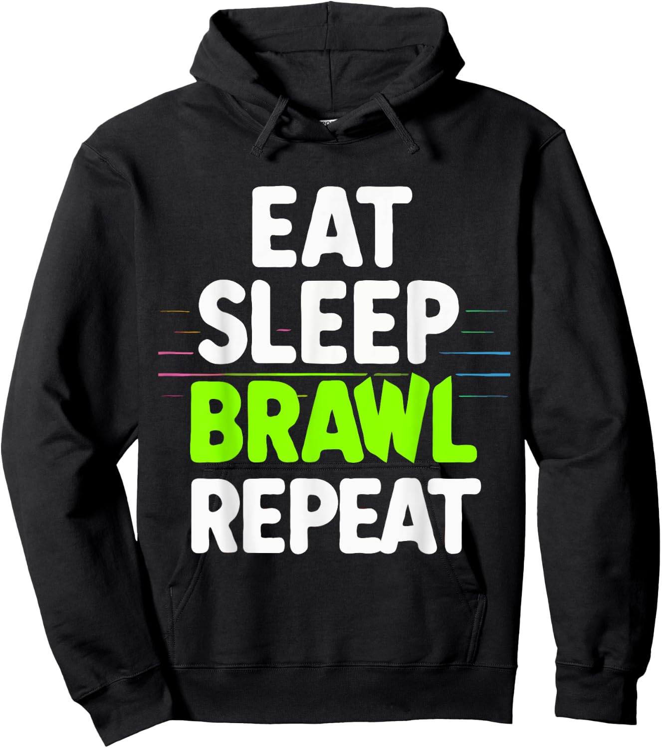 Eat Sleep Brawl Repeat Funny Video Gamer Gaming Hoodie - Hoodie | Black