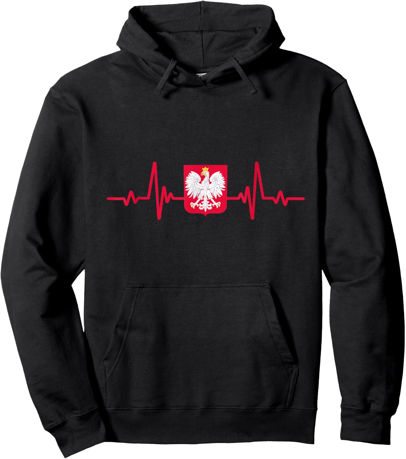 Poland in heart Polish Roots Polska Hoodie - Hoodie | Black